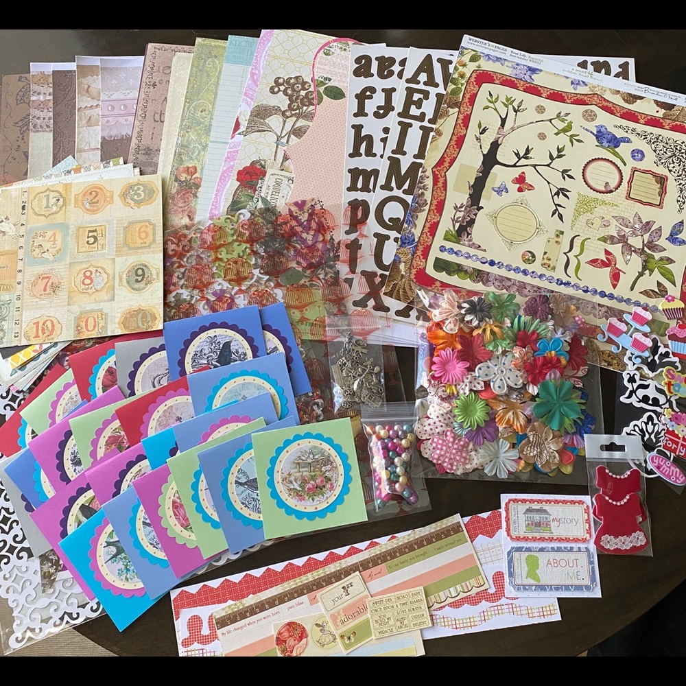 Huge Scrapbooking Crafting Supplies